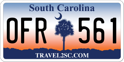 SC license plate OFR561