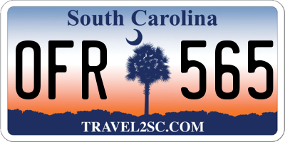 SC license plate OFR565