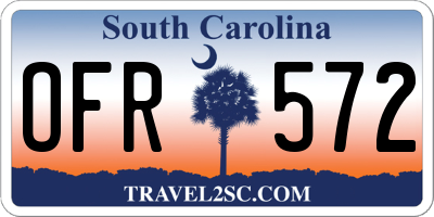 SC license plate OFR572