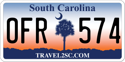 SC license plate OFR574