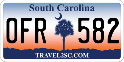 SC license plate OFR582