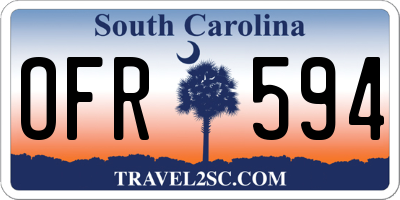 SC license plate OFR594