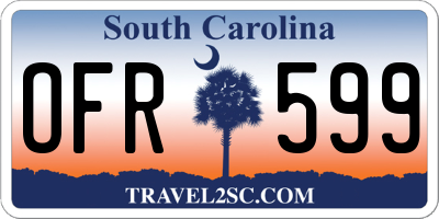 SC license plate OFR599