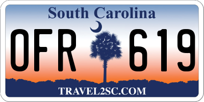 SC license plate OFR619