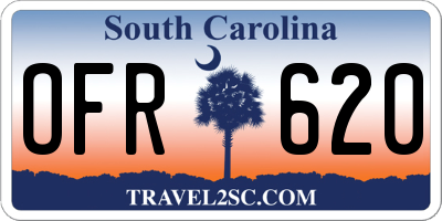 SC license plate OFR620