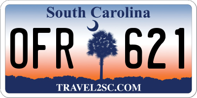 SC license plate OFR621