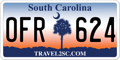 SC license plate OFR624