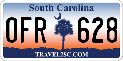 SC license plate OFR628