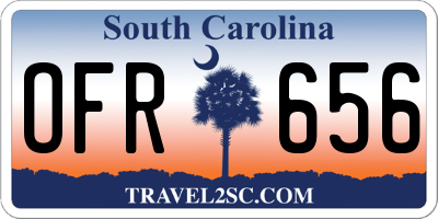 SC license plate OFR656