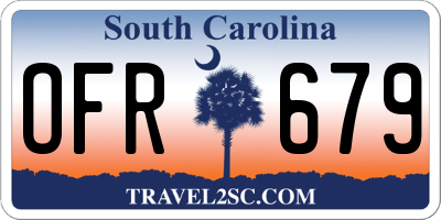 SC license plate OFR679