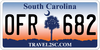 SC license plate OFR682
