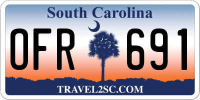 SC license plate OFR691