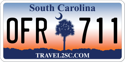 SC license plate OFR711
