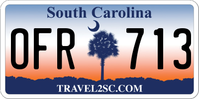 SC license plate OFR713