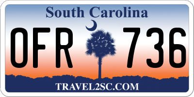 SC license plate OFR736