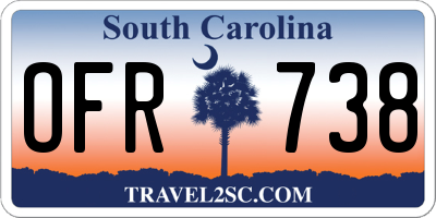 SC license plate OFR738