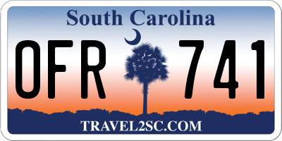 SC license plate OFR741