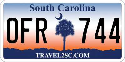 SC license plate OFR744