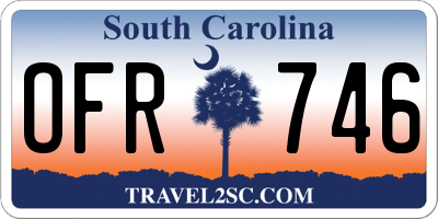SC license plate OFR746