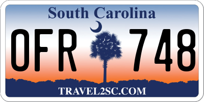 SC license plate OFR748