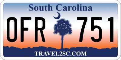 SC license plate OFR751