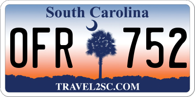SC license plate OFR752