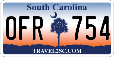 SC license plate OFR754