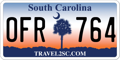 SC license plate OFR764