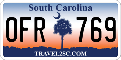 SC license plate OFR769