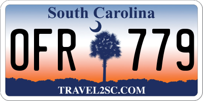 SC license plate OFR779