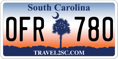 SC license plate OFR780