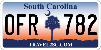 SC license plate OFR782
