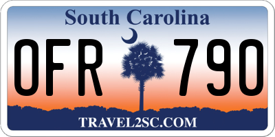 SC license plate OFR790