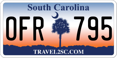 SC license plate OFR795