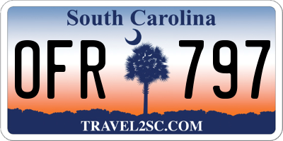 SC license plate OFR797