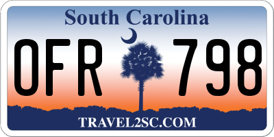 SC license plate OFR798