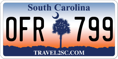 SC license plate OFR799