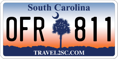 SC license plate OFR811