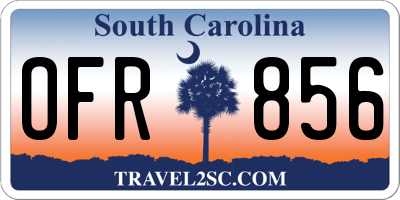 SC license plate OFR856