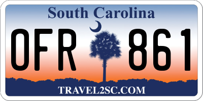 SC license plate OFR861