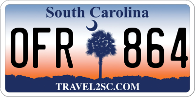 SC license plate OFR864