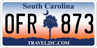 SC license plate OFR873