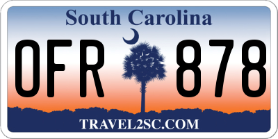 SC license plate OFR878