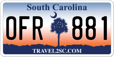 SC license plate OFR881