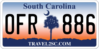 SC license plate OFR886
