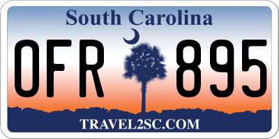 SC license plate OFR895