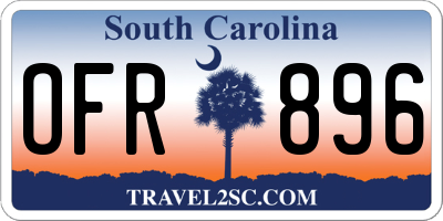 SC license plate OFR896