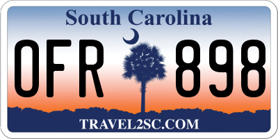SC license plate OFR898