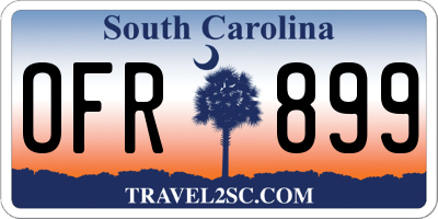 SC license plate OFR899