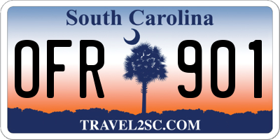 SC license plate OFR901